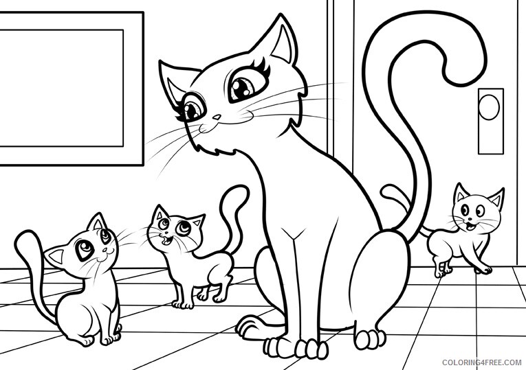 Cat Coloring Sheets Animal Coloring Pages Printable 2021 0739 Coloring4free