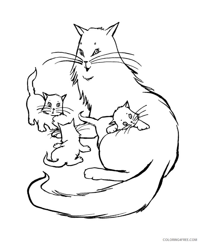 Cat Coloring Sheets Animal Coloring Pages Printable 2021 0809 Coloring4free