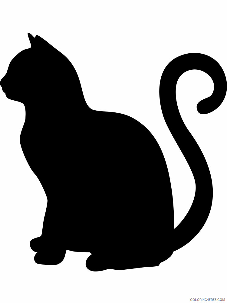 Cat Stencils Coloring Pages Animal Printable Sheets cat stencils 10 2021 0901 Coloring4free