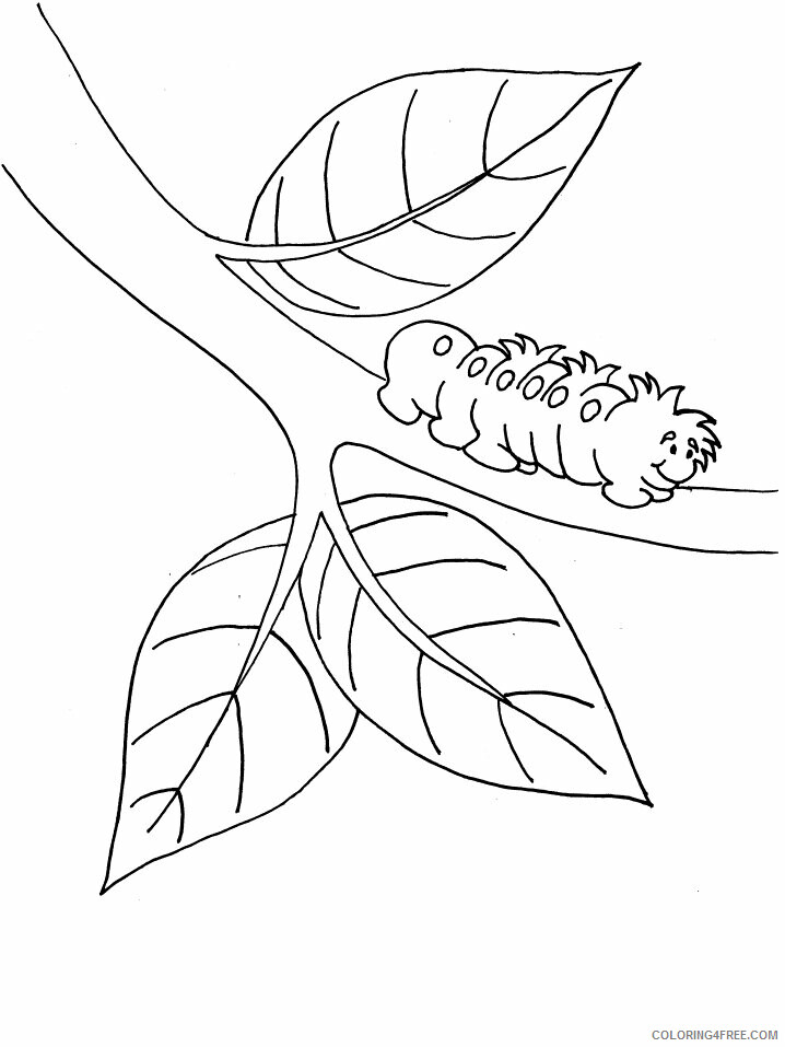 Caterpillar Coloring Pages Animal Printable Sheets Caterpillar 2021 0915 Coloring4free