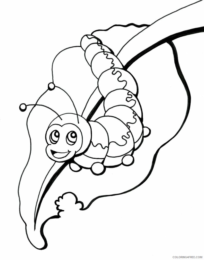 Caterpillar Coloring Pages Animal Printable Sheets Caterpillar 2021 0917 Coloring4free