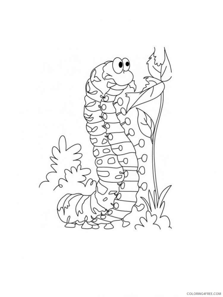 Caterpillar Coloring Pages Animal Printable Sheets Caterpillar 7 2021 0924 Coloring4free