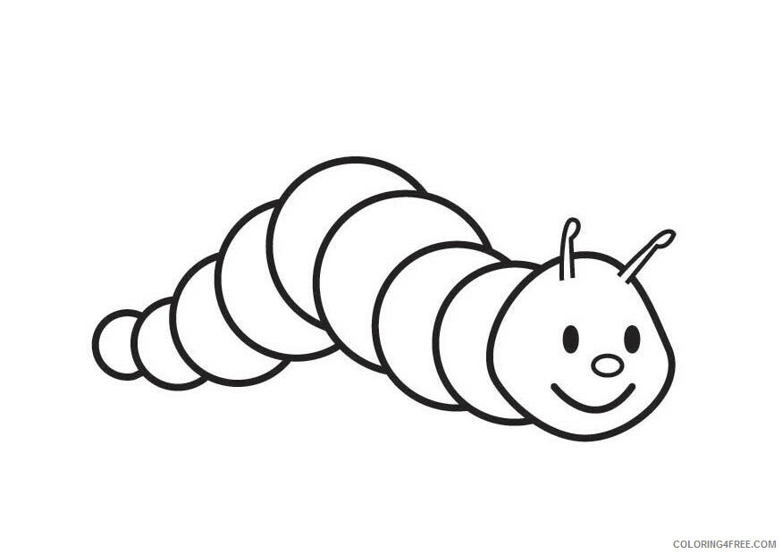 Caterpillar Coloring Pages Animal Printable Sheets Caterpillar to 2021 0933 Coloring4free