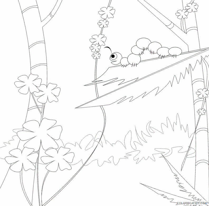 Caterpillar Coloring Pages Animal Printable Sheets Free Caterpillar 2021 0937 Coloring4free
