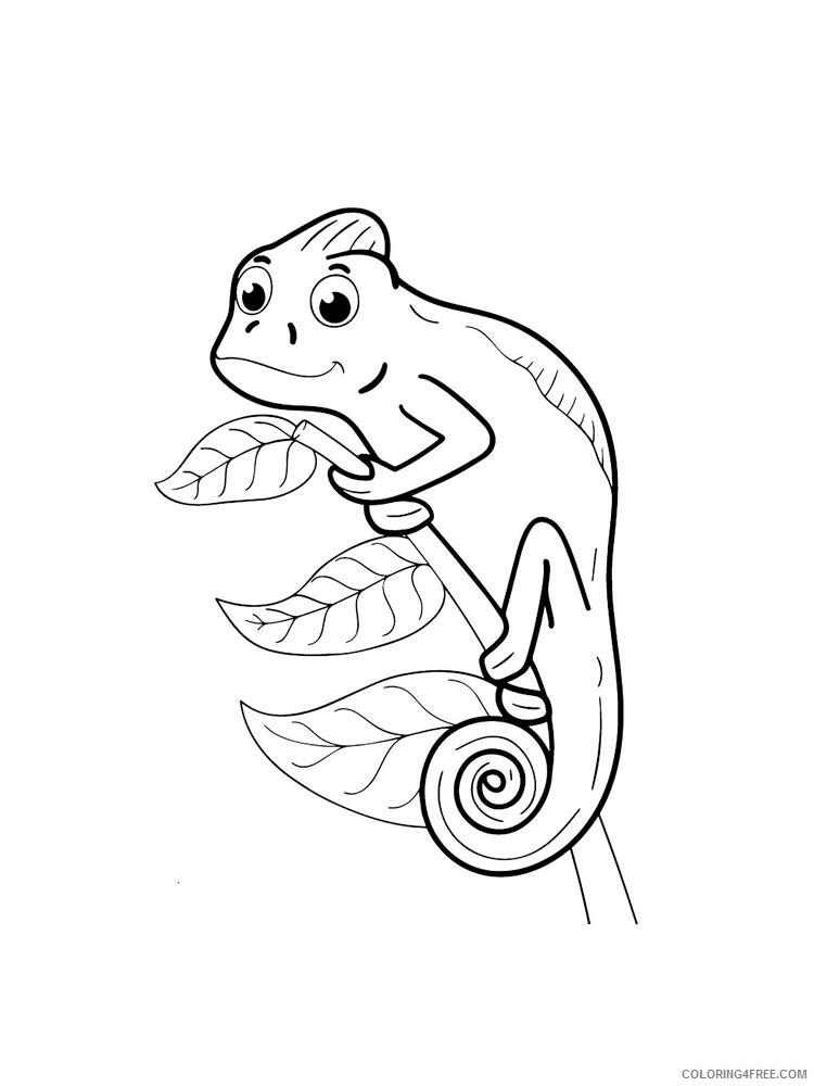 Chameleon Coloring Pages Animal Printable Sheets chameleon 11 2021 0966 Coloring4free