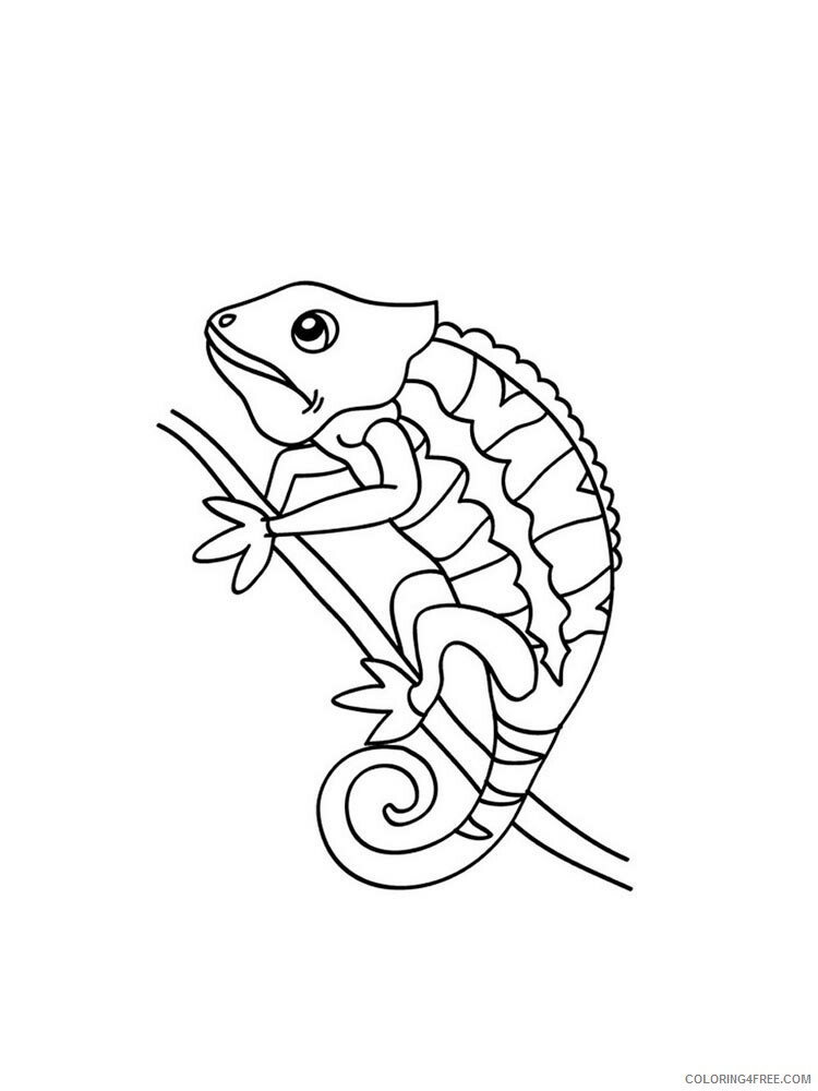 Chameleon Coloring Pages Animal Printable Sheets chameleon 15 2021 0968 Coloring4free