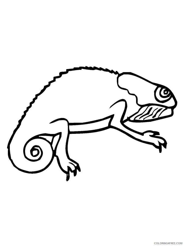 Chameleon Coloring Pages Animal Printable Sheets chameleon 18 2021 0971 Coloring4free