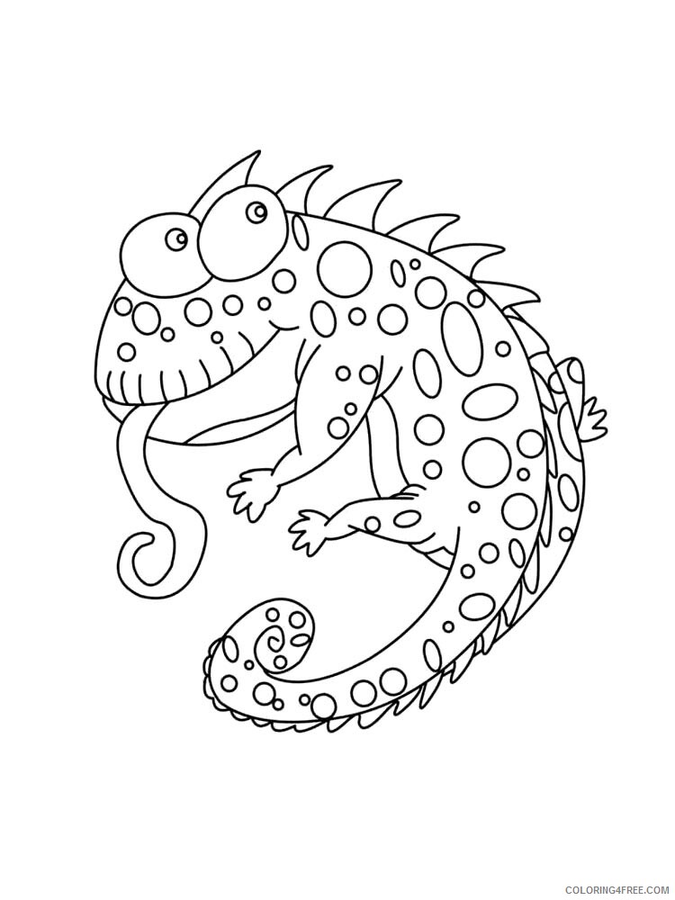Chameleon Coloring Pages Animal Printable Sheets chameleon 30 2021 0985 Coloring4free