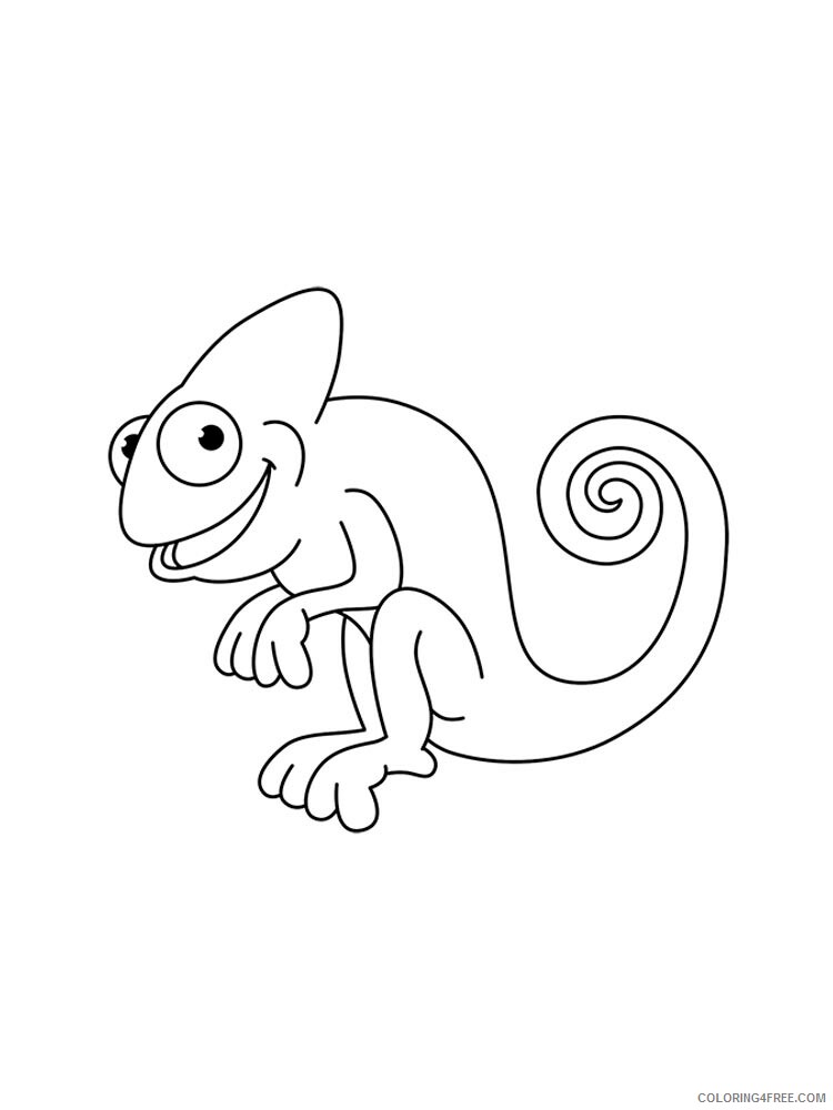 Chameleon Coloring Pages Animal Printable Sheets chameleon 4 2021 0986 Coloring4free