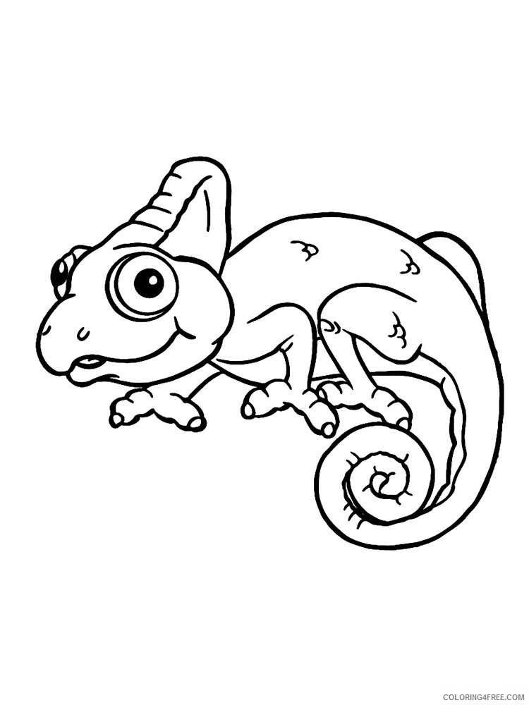 Chameleon Coloring Pages Animal Printable Sheets chameleon 7 2021 0989 Coloring4free