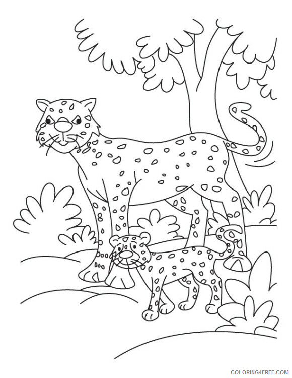 Cheetah Coloring Pages Animal Printable Sheets Cute Cheetah 2021 1013 Coloring4free