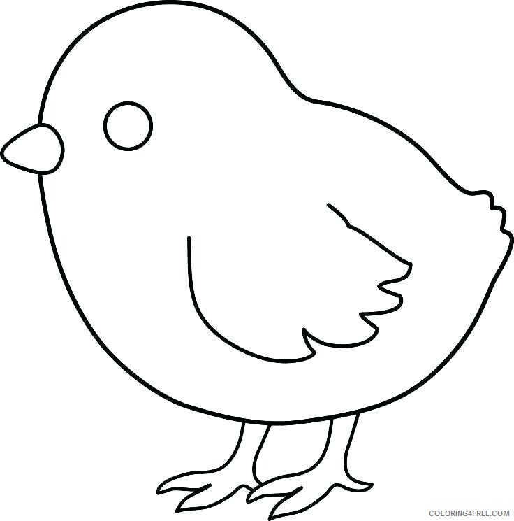 Chick Coloring Pages Animal Printable Sheets Chick 2021 1020 Coloring4free