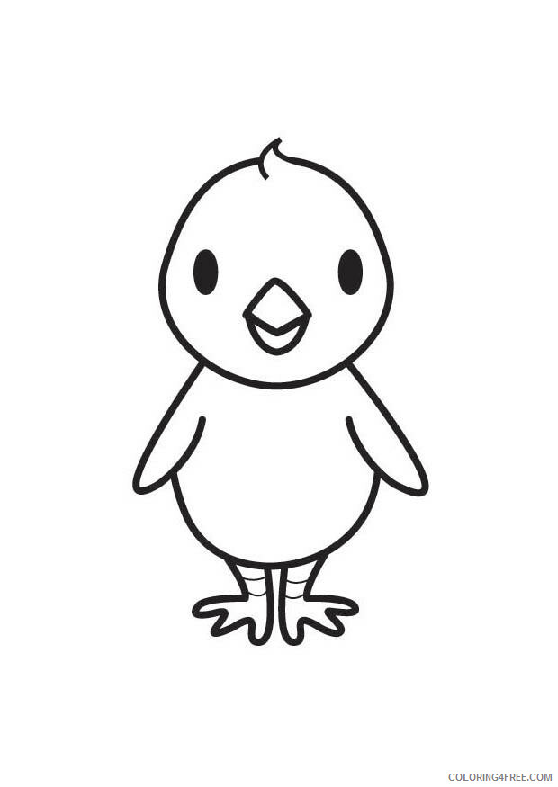 Chick Coloring Pages Animal Printable Sheets Free Chick 2021 1023 Coloring4free