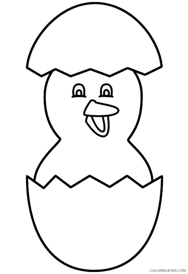 Chick Coloring Pages Animal Printable Sheets Hatching Chick 2021 1026 Coloring4free