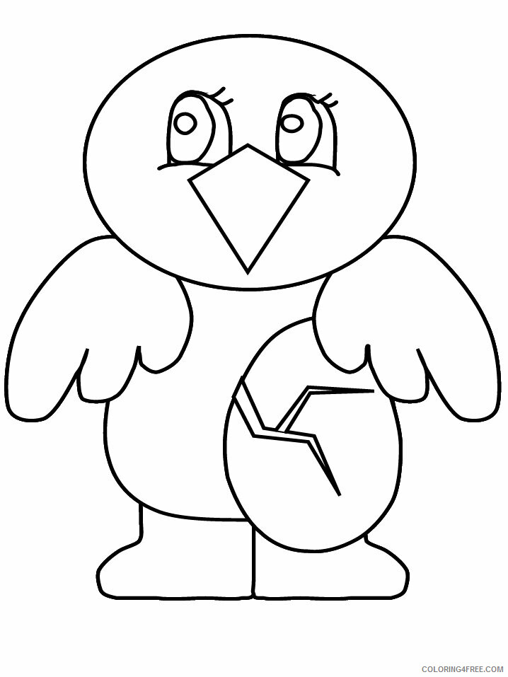 Chick Coloring Pages Animal Printable Sheets chick3 2021 1017 Coloring4free