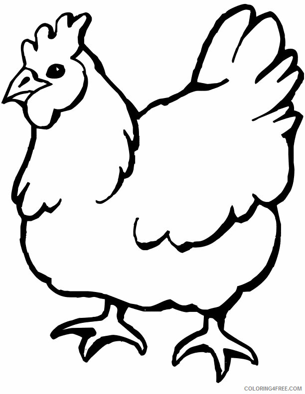 Chicken Coloring Pages Animal Printable Sheets Chicken 2021 1047 Coloring4free