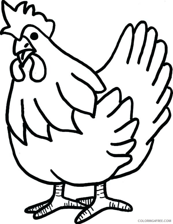 Chicken Coloring Pages Animal Printable Sheets Chicken 2021 1048 Coloring4free