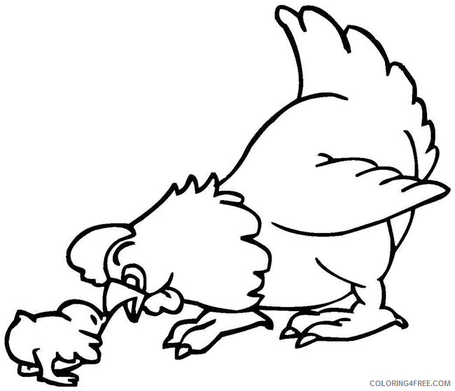 Chicken Coloring Pages Animal Printable Sheets Free Chicken 2021 1060 Coloring4free