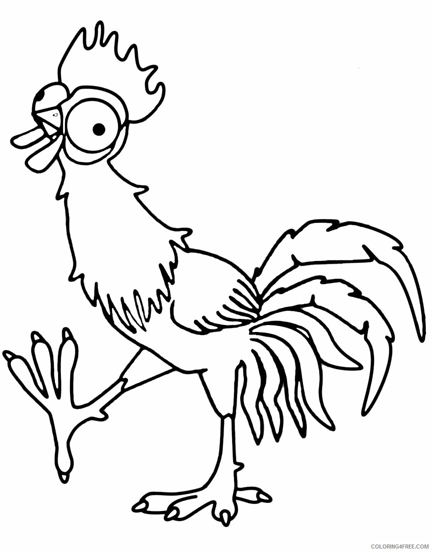 Chicken Coloring Pages Animal Printable Sheets Hei Hei Chicken 2021 1061 Coloring4free