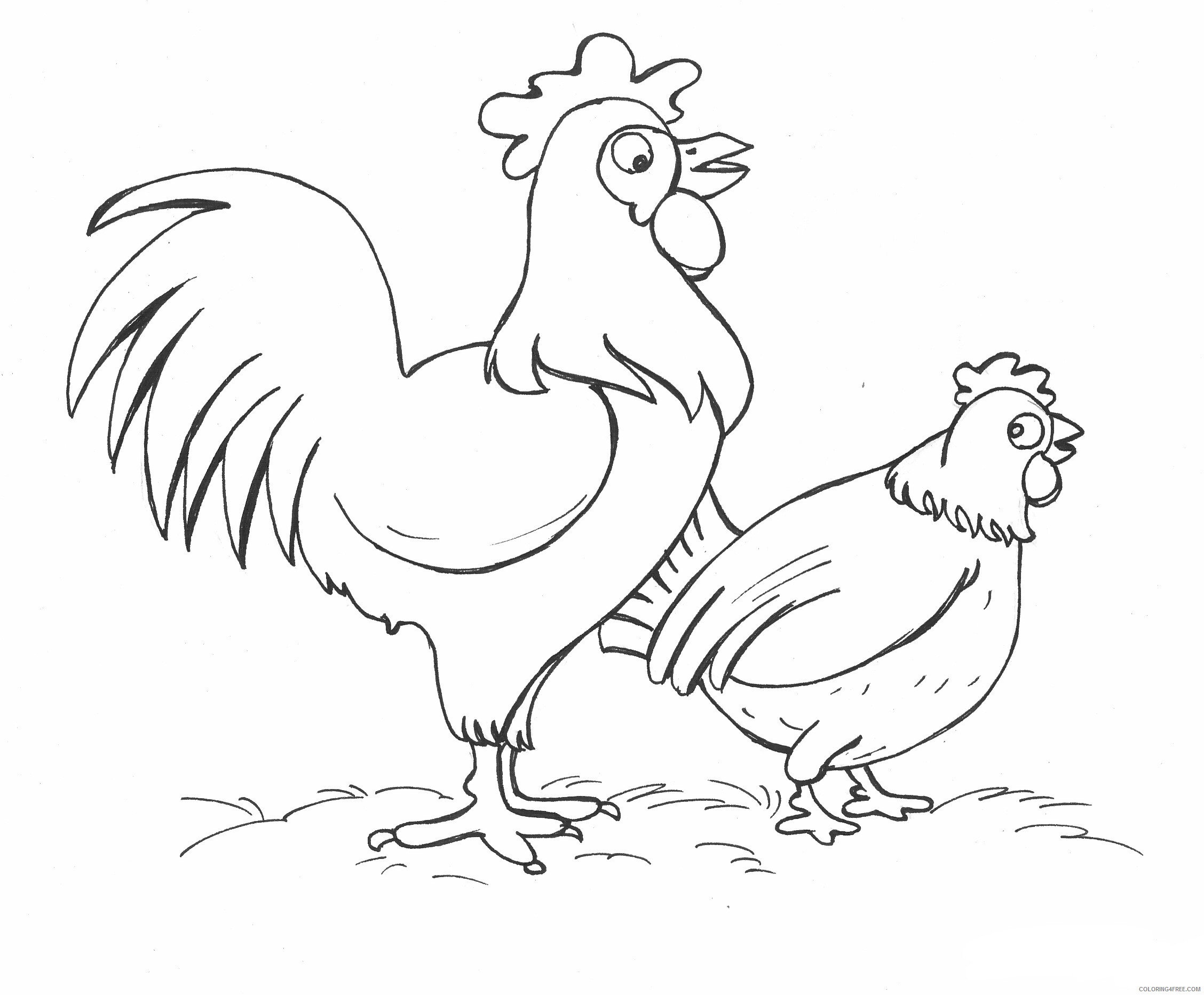 Chicken Coloring Pages Animal Printable Sheets Printable Chicken 2021 1069 Coloring4free