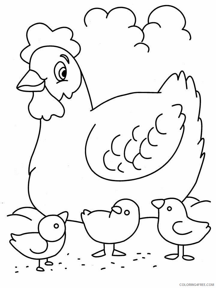 Chicken Coloring Sheets Animal Coloring Pages Printable 2021 0889 Coloring4free