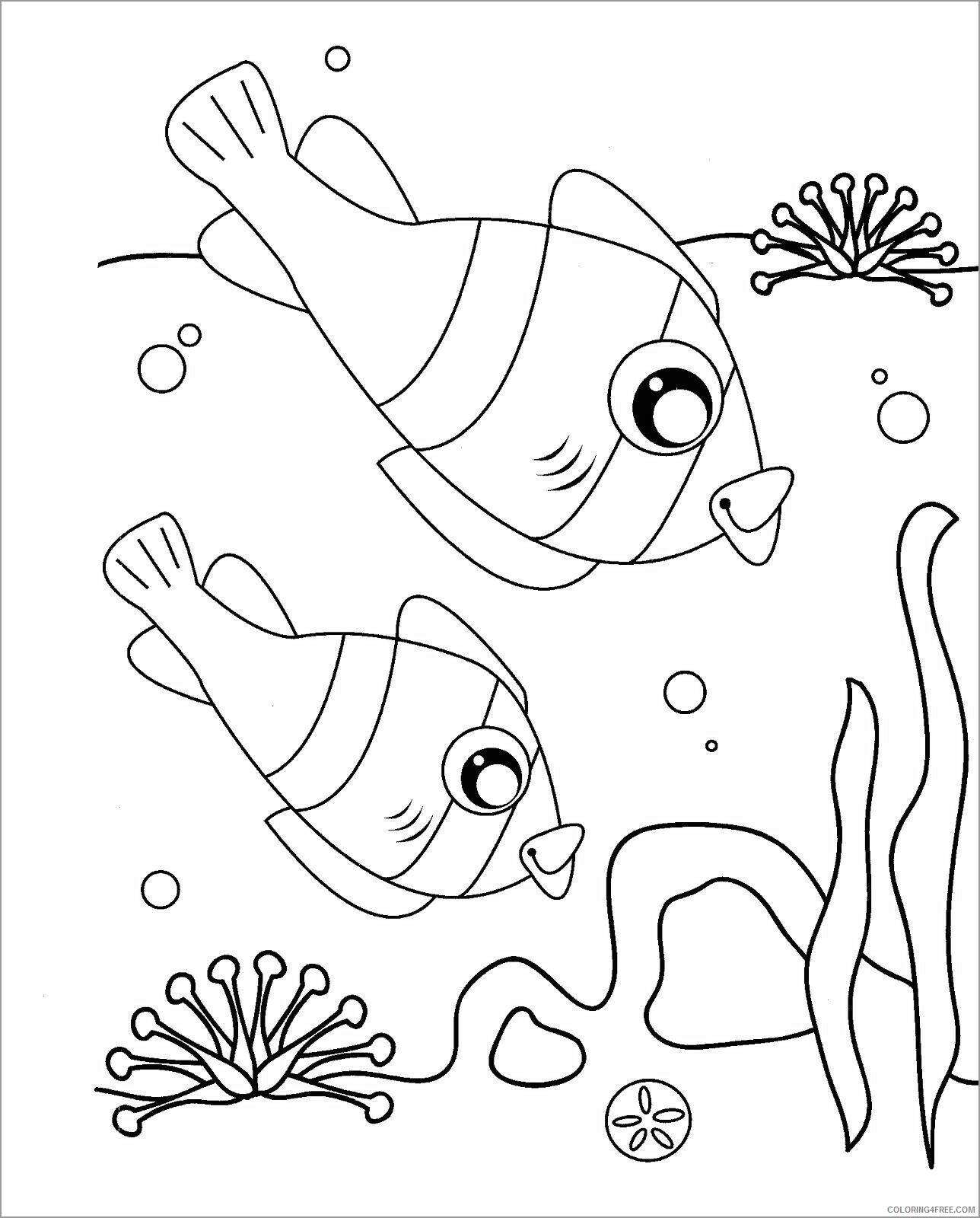 Clownfish Coloring Pages Animal Printable Sheets printable clownfish 2021 1102 Coloring4free