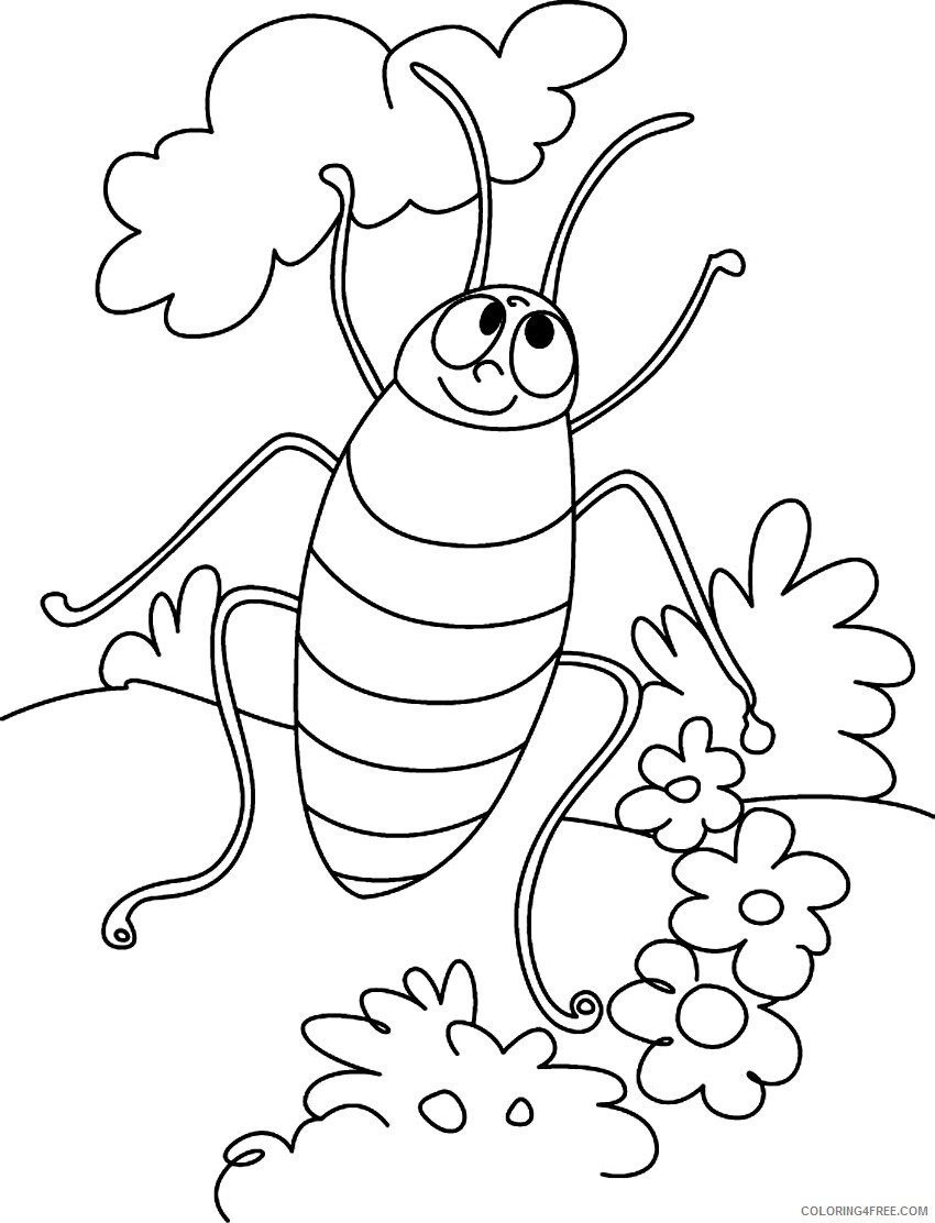 Cockroach Coloring Pages Animal Printable Sheets Cartoon Cockroach 2021 1149 Coloring4free