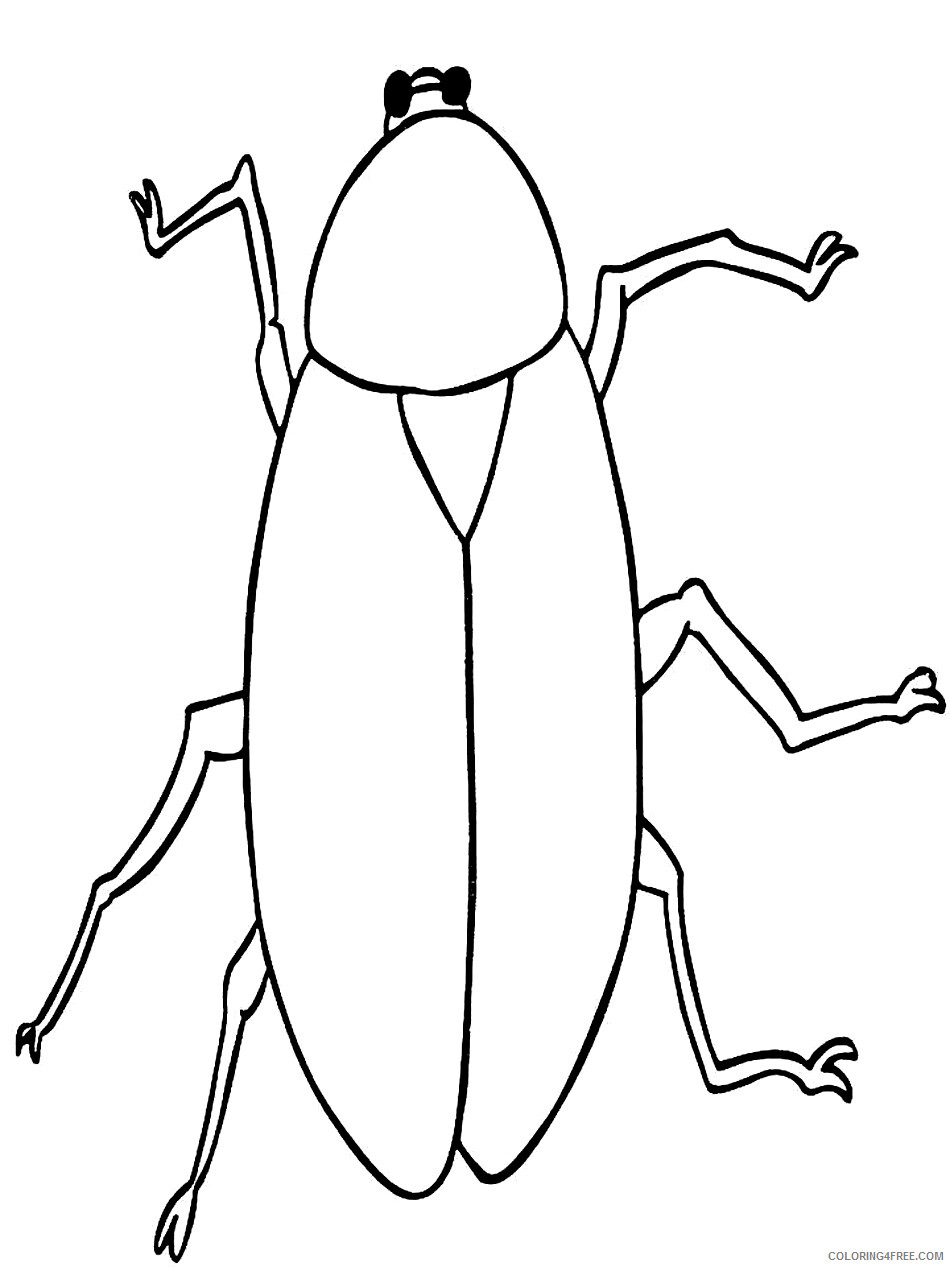 Cockroach Coloring Pages Animal Printable Sheets Cockroach Pictures 2021 1153 Coloring4free