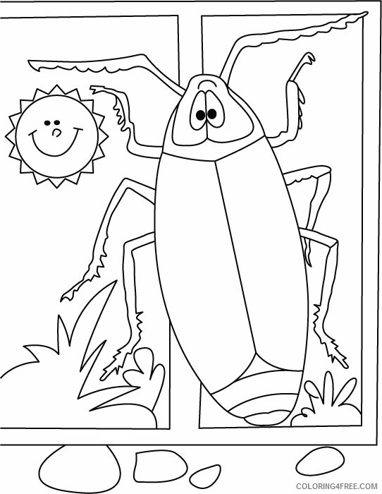 Cockroach Coloring Pages Animal Printable Sheets Cockroach for Kids 2021 1151 Coloring4free