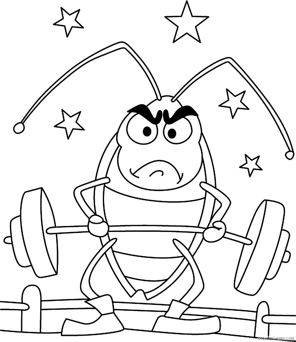 Cockroach Coloring Pages Animal Printable Sheets Free Cockroach 2021 1155 Coloring4free