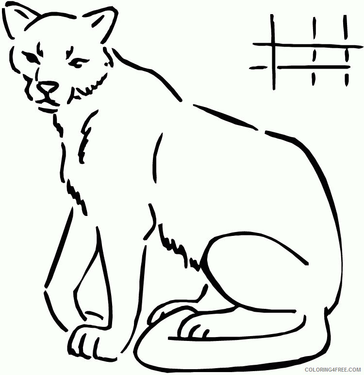 Cougar Coloring Sheets Animal Coloring Pages Printable 2021 0908 Coloring4free
