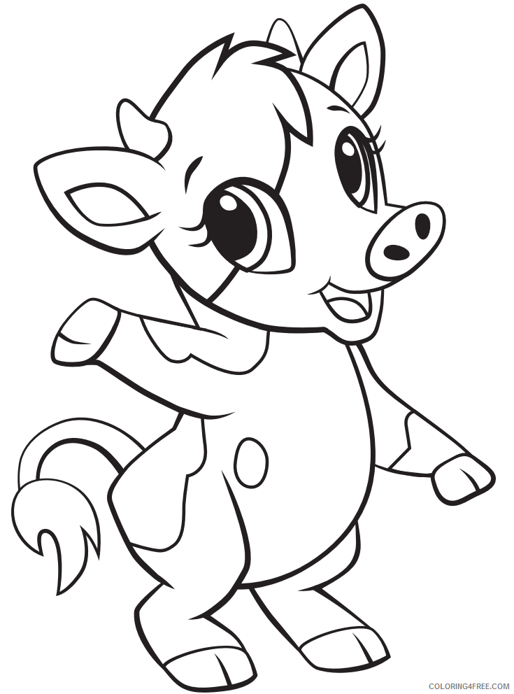 Cow Coloring Pages Animal Printable Sheets 2021 1174 Coloring4free