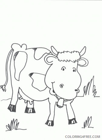 Cow Coloring Pages Animal Printable Sheets Baby Cow Sheets 2021 1183 Coloring4free