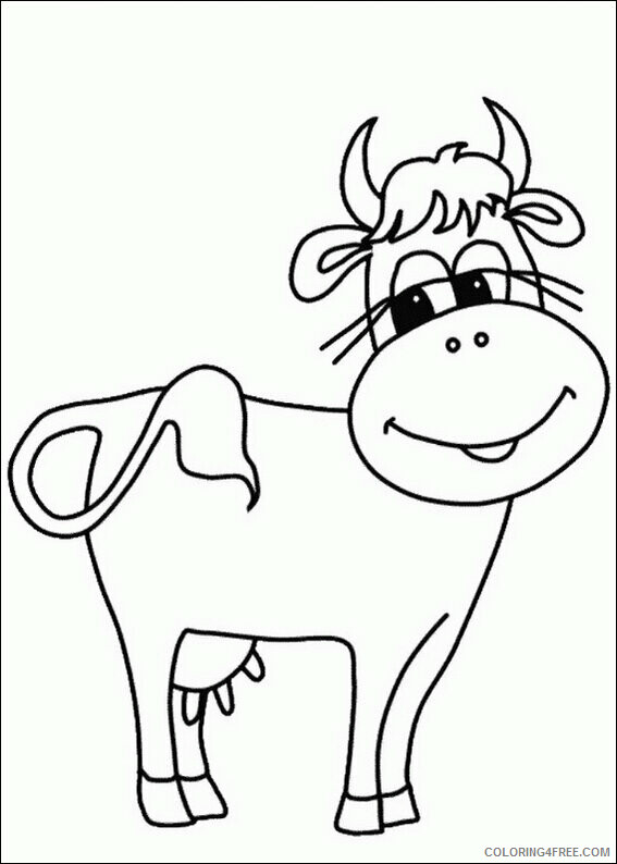 Cow Coloring Pages Animal Printable Sheets Baby Cow for Kids 2021 1182 Coloring4free