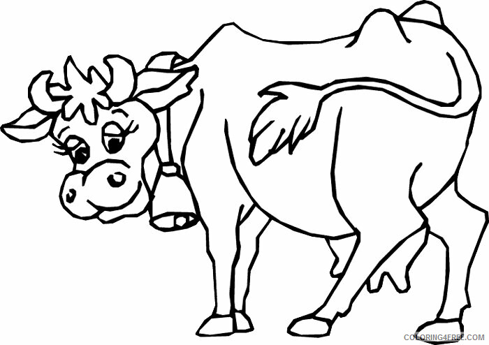 Cow Coloring Pages Animal Printable Sheets Cartoon Cow Sheets 2021 1185 Coloring4free