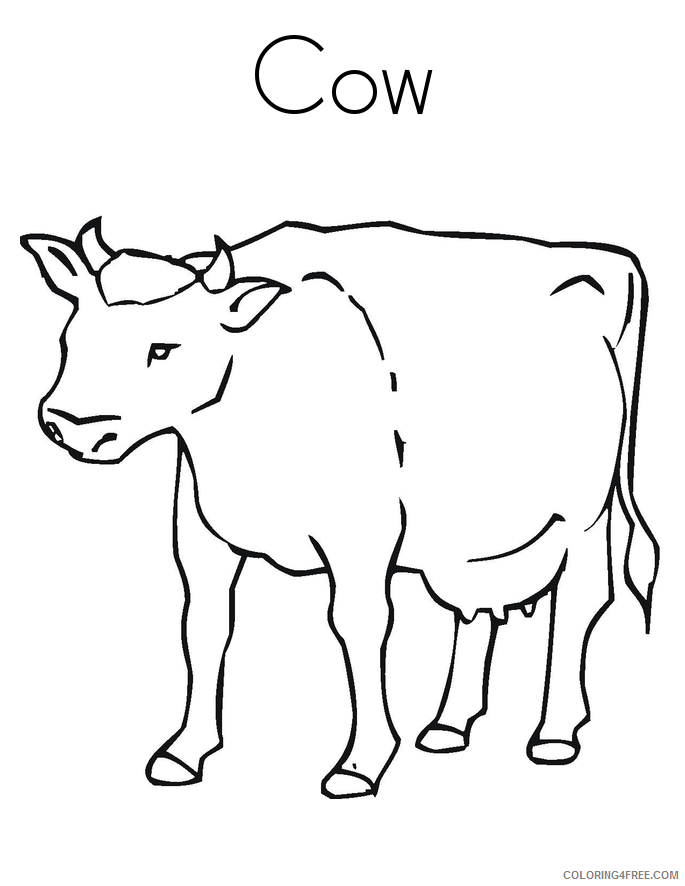 Cow Coloring Pages Animal Printable Sheets Cow Photos 2021 1194 Coloring4free
