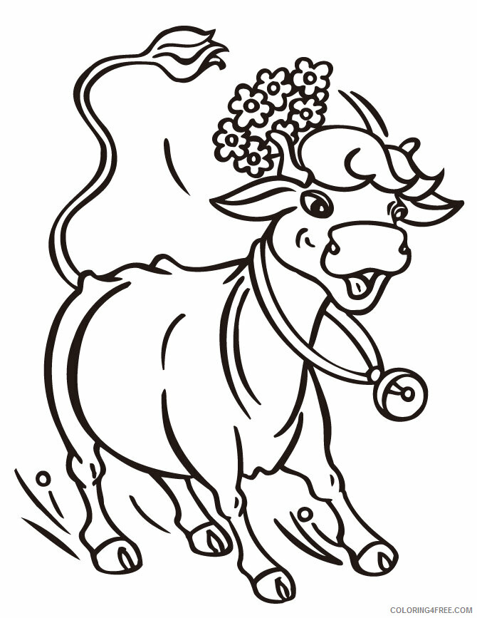Cow Coloring Pages Animal Printable Sheets Cow Sheets 2021 1197 Coloring4free