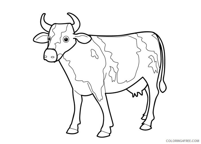 Cow Coloring Pages Animal Printable Sheets Cows 2021 1204 Coloring4free