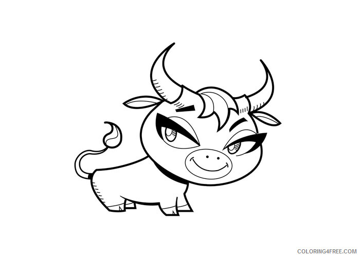 Cow Coloring Pages Animal Printable Sheets Cute cow 2021 1205 Coloring4free