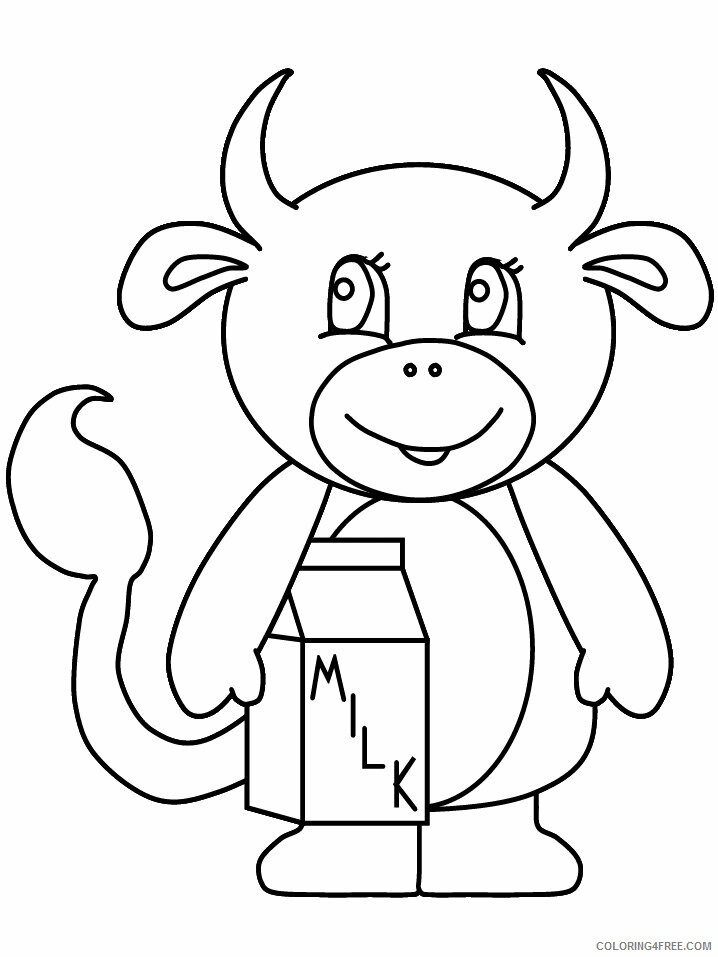 Cow Coloring Pages Animal Printable Sheets cow6 2021 1189 Coloring4free