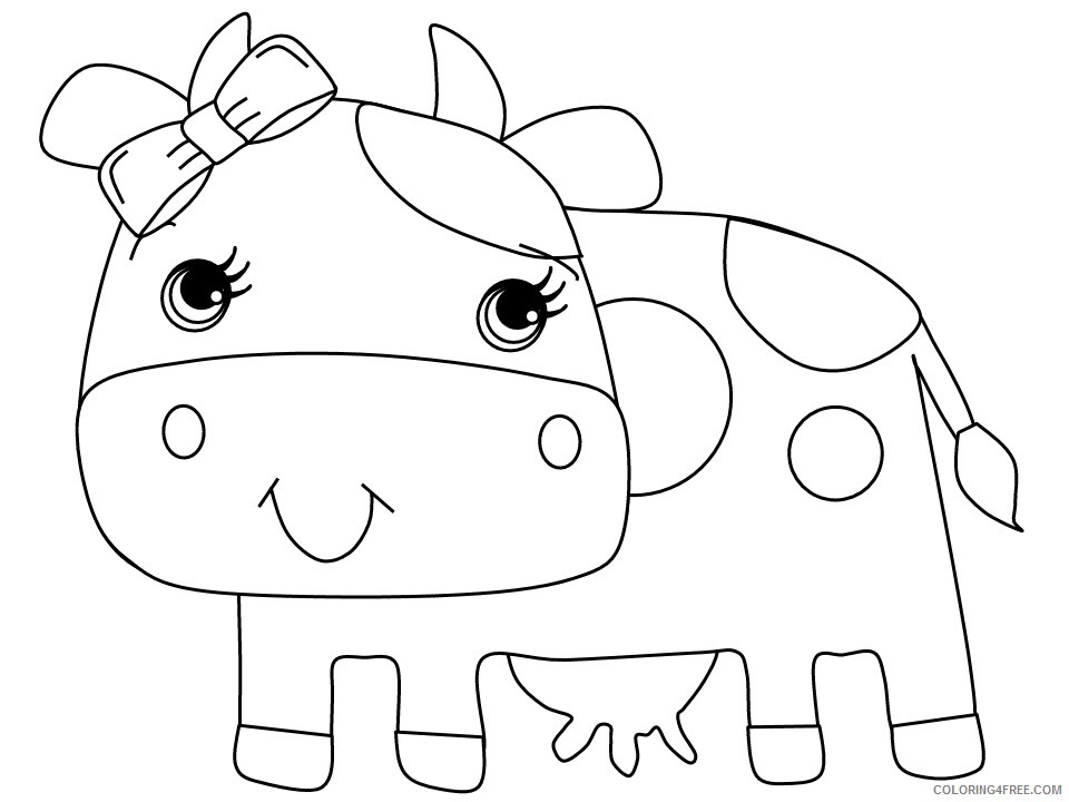 Cow Coloring Pages Animal Printable Sheets cow8 2021 1191 Coloring4free