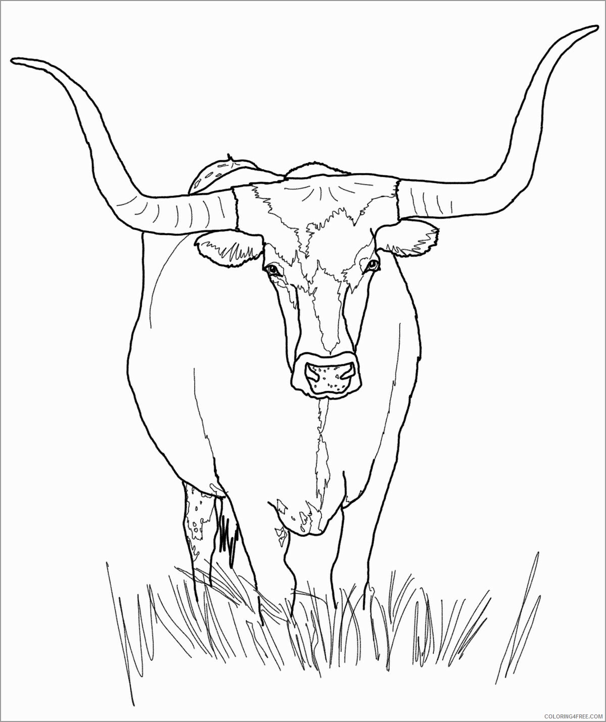 Cow Coloring Pages Animal Printable Sheets printable clarabelle cow 2021 1214 Coloring4free
