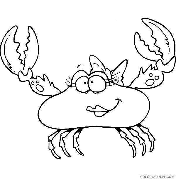 Download Crab Coloring Pages Animal Printable Sheets Cartoon ...