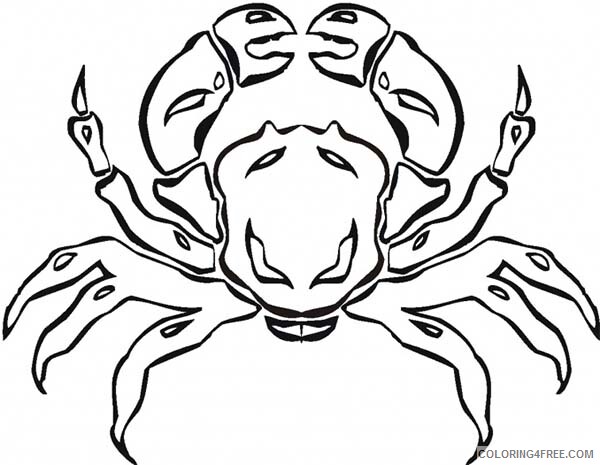 Crab Coloring Pages Animal Printable Sheets Crab 2021 1237 Coloring4free