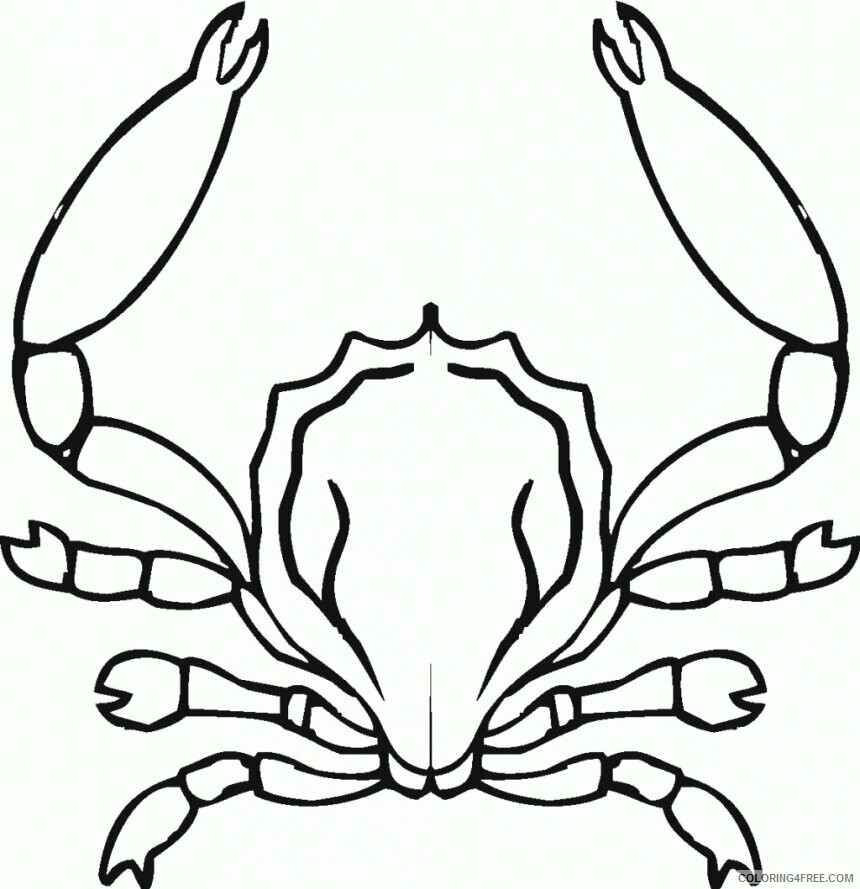 Crab Coloring Pages Animal Printable Sheets Images of Crab 2021 1245 Coloring4free