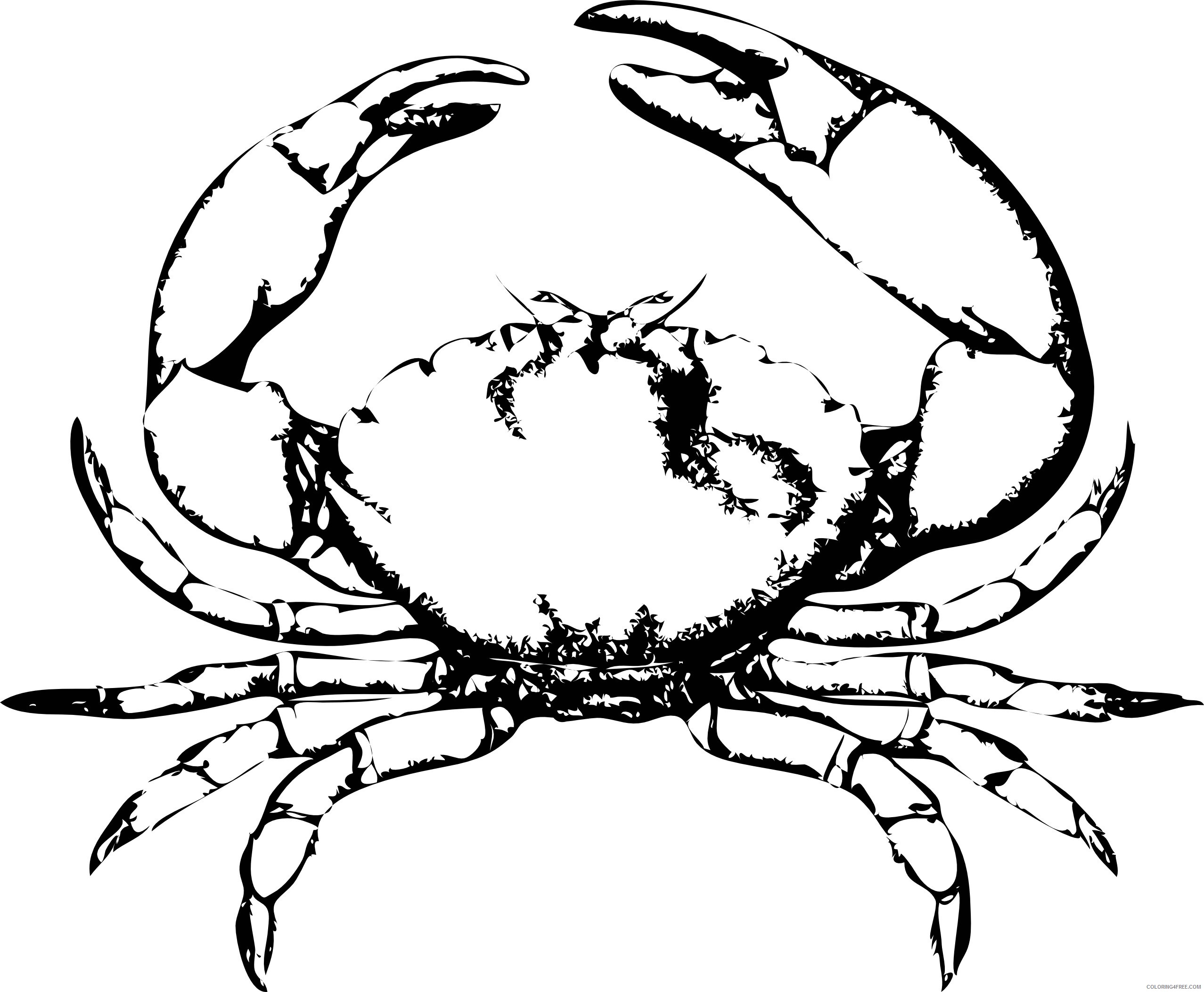 Crab Coloring Pages Animal Printable Sheets Printable Crab For Kids 2021 1249 Coloring4free