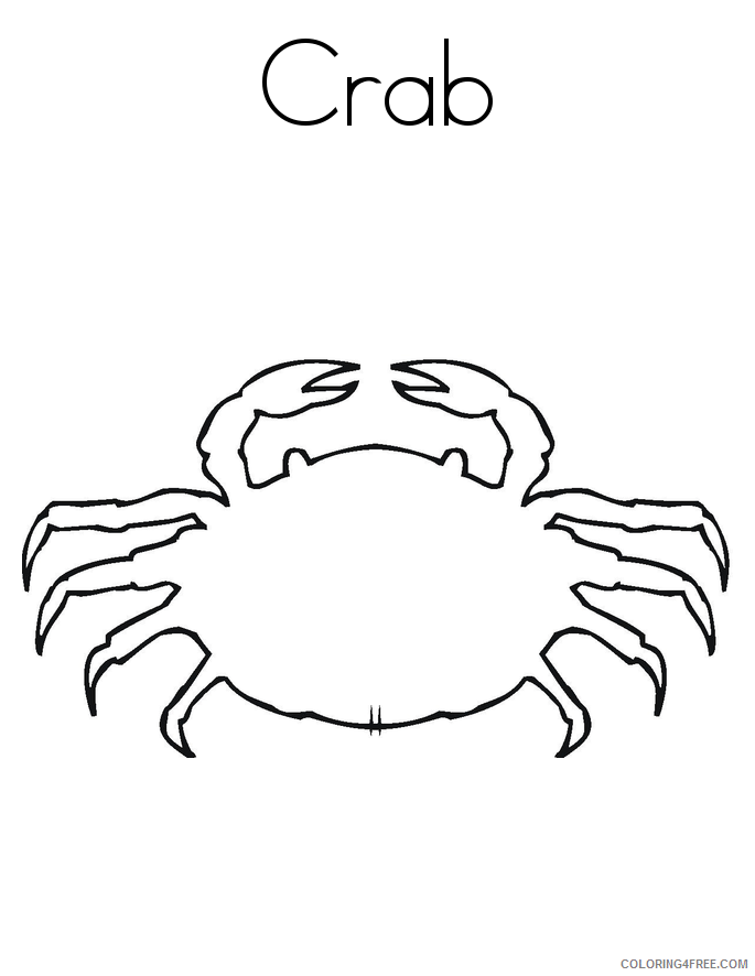 Crab Coloring Sheets Animal Coloring Pages Printable 2021 0960 Coloring4free