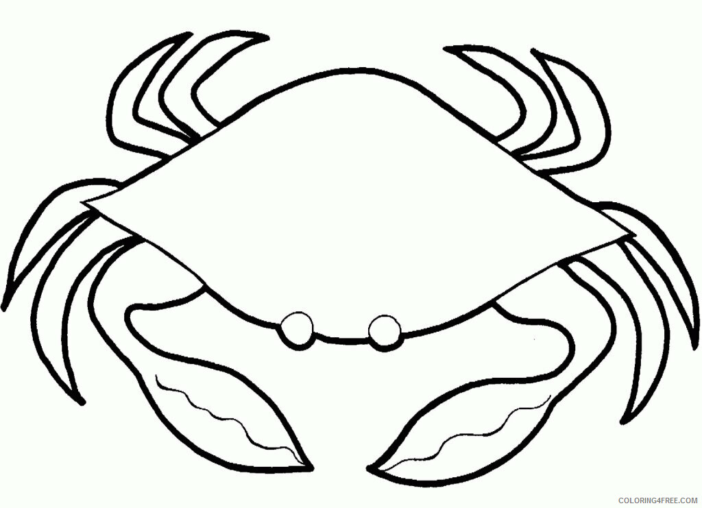 Crab Coloring Sheets Animal Coloring Pages Printable 2021 0965 Coloring4free