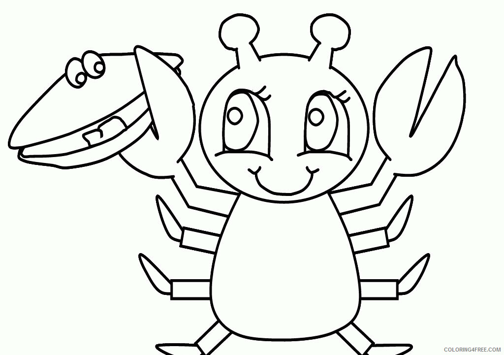 Crab Coloring Sheets Animal Coloring Pages Printable 2021 0968 Coloring4free