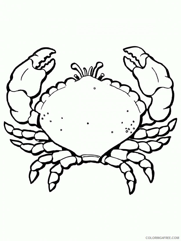 Crab Coloring Sheets Animal Coloring Pages Printable 2021 0969 Coloring4free